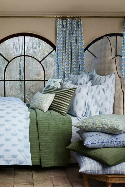 John Robshaw Textiles John Robshaw 100% Organic Cotton Percale Nirvi Duvet In Blue