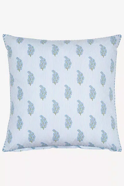 John Robshaw Textiles John Robshaw 100% Organic Cotton Percale Nirvi Euro Sham In Blue