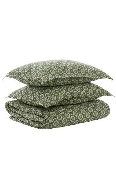 John Robshaw Textiles John Robshaw Atulya Moss Duvet Set In Green
