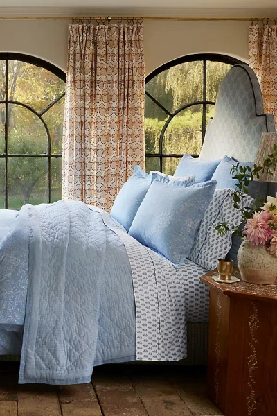 John Robshaw Textiles John Robshaw Avni Light Indigo Duvet In Blue