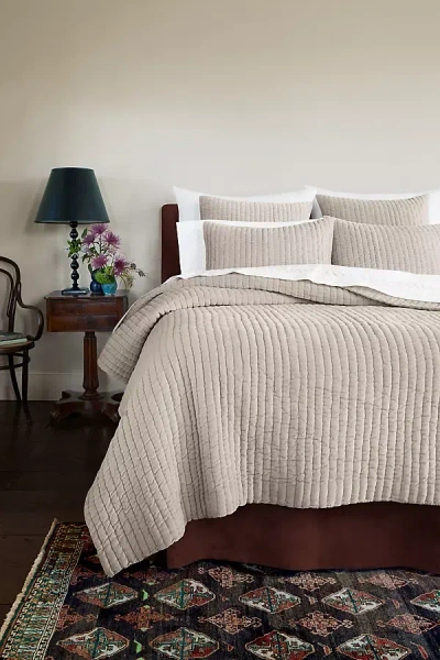 John Robshaw Textiles John Robshaw Velvet Coverlet In Neutral