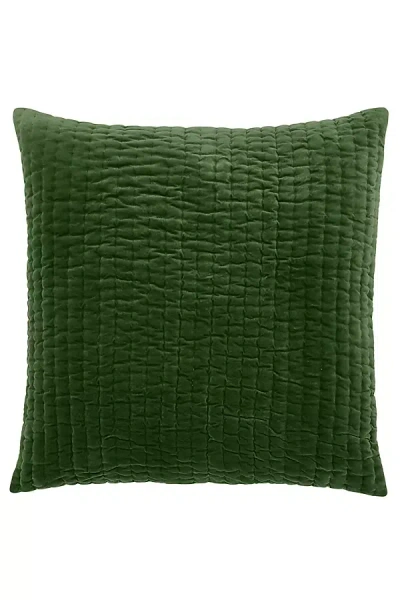 John Robshaw Textiles John Robshaw Velvet Euro Sham In Green