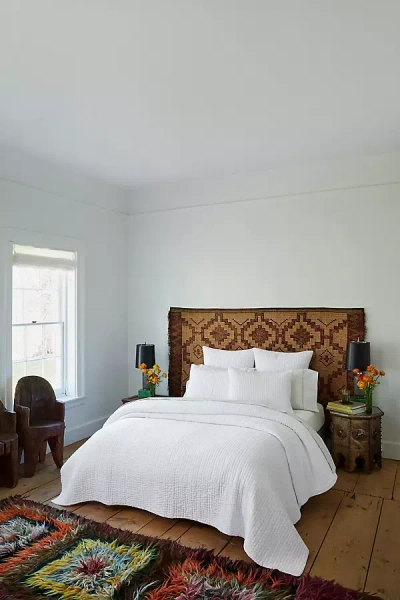 John Robshaw Textiles John Robshaw Vivada Coverlet In White