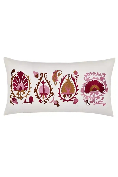 John Robshaw Textiles John Robshaw Yash Berry Decorative Pillow Cover In White