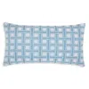 John Robshaw Vedika Light Indigo Bolster Decorative Pillow In Blue