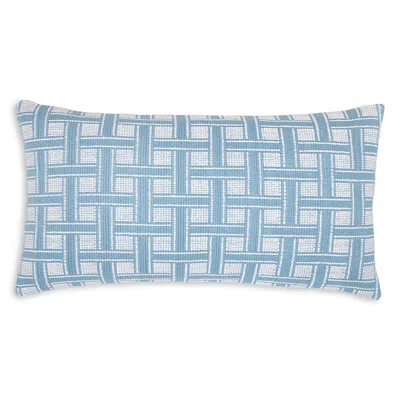 John Robshaw Vedika Light Indigo Bolster Decorative Pillow In Blue