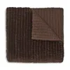 John Robshaw Velvet Quilted Coverlet, Queen In Brown