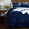 John Robshaw Velvet Quilted Coverlet, Queen In Indigo