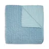 John Robshaw Velvet Quilted Coverlet, Queen In Blue