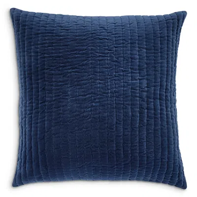 John Robshaw Velvet Quilted Euro Sham In Blue