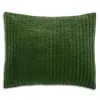 John Robshaw Velvet Quilted Standard Sham In Green