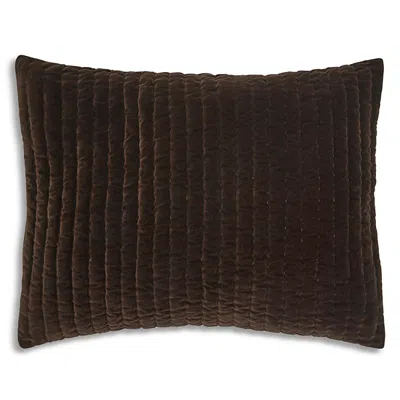 John Robshaw Velvet Quilted Standard Sham In Brown