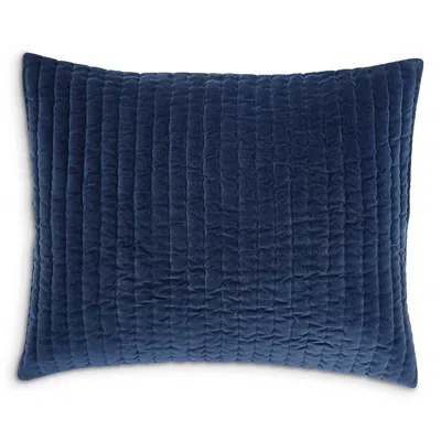 John Robshaw Velvet Quilted Standard Sham In Indigo