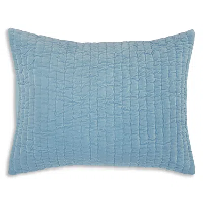 John Robshaw Velvet Quilted Standard Sham In Blue