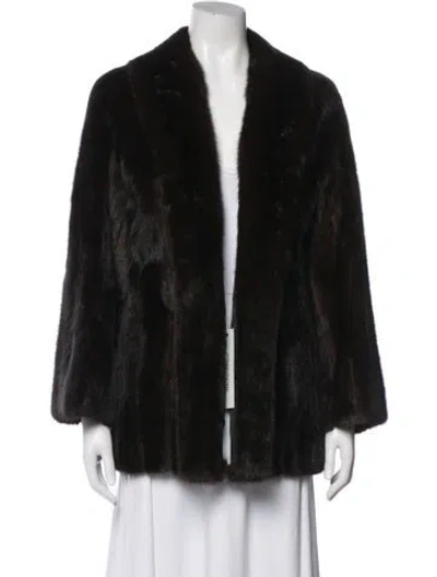 Pre-owned John Ross Fur Coat In Black