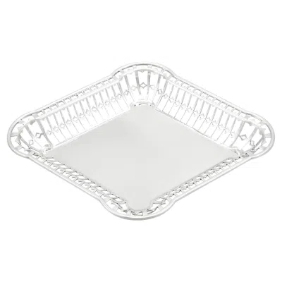Pre-owned John Round & Son Ltd. 1 Antique Sterling Silver Bread Dish By John Round & Son, 1913