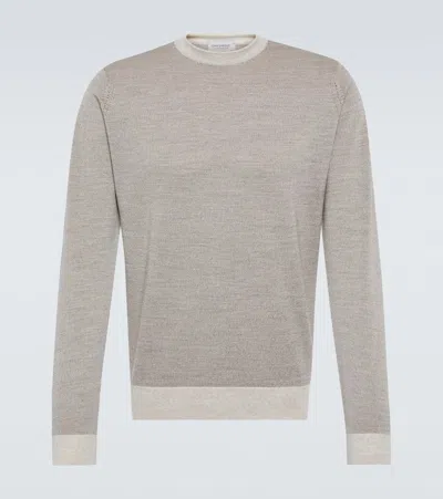 John Smedley 15.singular Wool Sweater In Grey