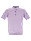 John Smedley Adrian Cotton Short Sleeved Polo Shirt In Lilac