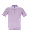 John Smedley Adrian - Cotton Short-sleeved Polo Shirt In Purple