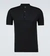 John Smedley Short Sleeve Polo Shirt In Black
