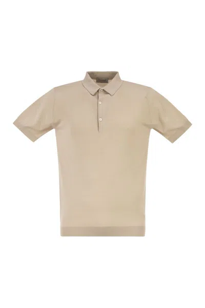 John Smedley Adrian - Cotton Short-sleeved Polo Shirt In Nude