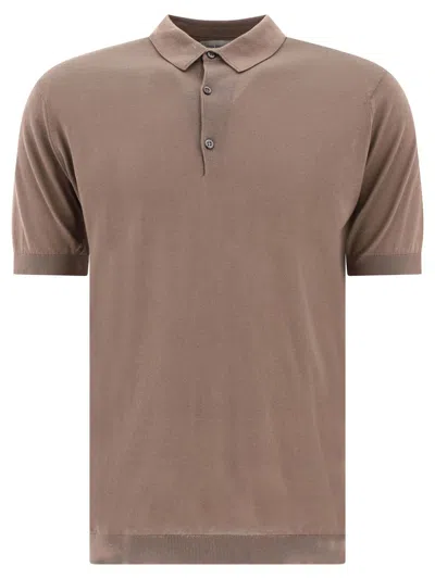 John Smedley Adrian Polo Shirt In Beige