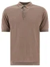 John Smedley Short-sleeved T-shirt In Beige