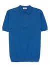 John Smedley Navy Short-sleeve Cotton Adrian Shirt In Blue