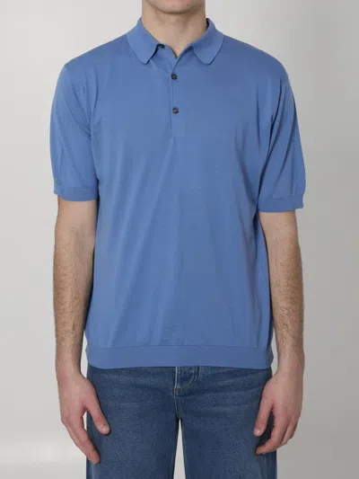 John Smedley Adrian Polo T-shirt In Blue