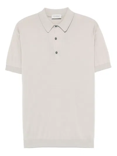 John Smedley Adrian Polo Shirt In Grey