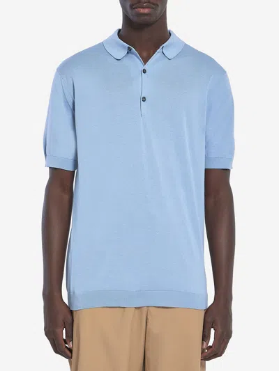 John Smedley Adrian Polo Shirt In Blue
