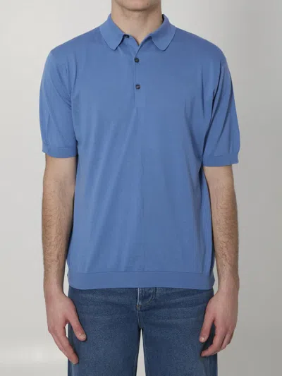 John Smedley Adrian Polo Shirt In Blue