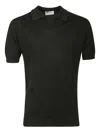John Smedley Noah Skipper Collar Shirt Ss In Black