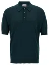 John Smedley Adrian Shirt Ss In Rain Forest