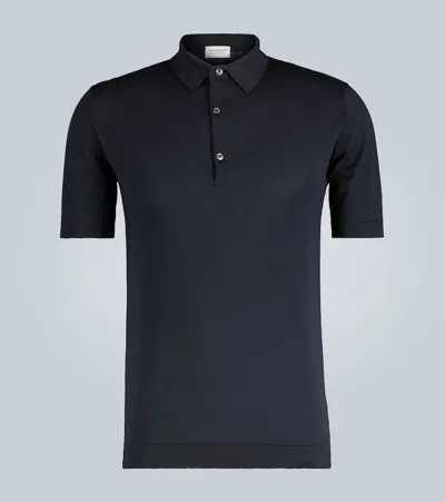 John Smedley Adrian Polo Shirt In Blue