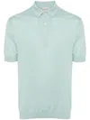 John Smedley Adrian Fine-knit Polo Shirt In Mint