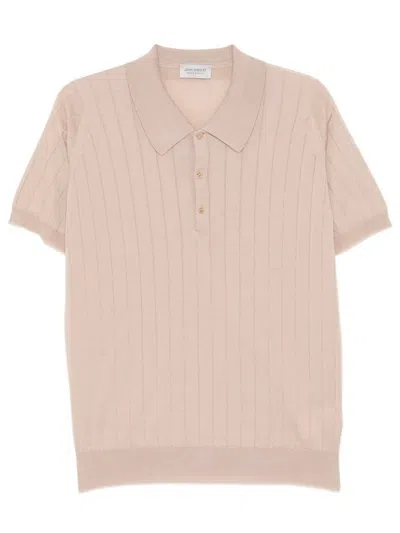 John Smedley Anglo Indian Gauze Williams Polo Shirt In Pink