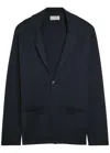 John Smedley Autry Merino Wool Cardigan In Blue