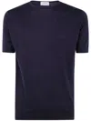 John Smedley Plain Crew Neck T-shirt Short Sleeves