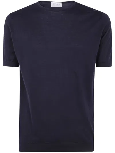 John Smedley Belden Short Sleeves Crew Neck T-shirt In Blue