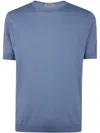 John Smedley Belden Short Sleeves Crew Neck T-shirt In Sea Glass
