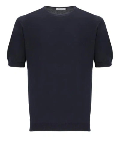 John Smedley Short Sleeve T-shirt In Blue