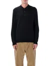 John Smedley Belper Extra Fine Merino Wool Polo Shirt In Black