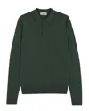 John Smedley Belper Long-sleeve Polo Shirt In Black