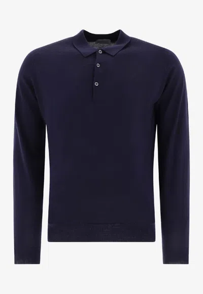JOHN SMEDLEY BELPER LONG-SLEEVED POLO T-SHIRT