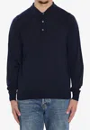 John Smedley Belper Long-sleeved Polo T-shirt In Blue
