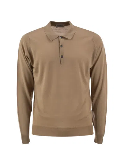 John Smedley Belper Long-sleeve Sweater In Brown