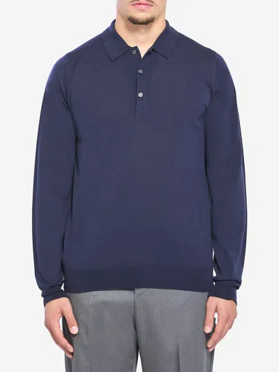 John Smedley Belper Polo Shirt In Blue