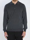 John Smedley Belper Polo Shirt In Gray