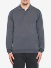 John Smedley Belper Polo Shirt In Gray